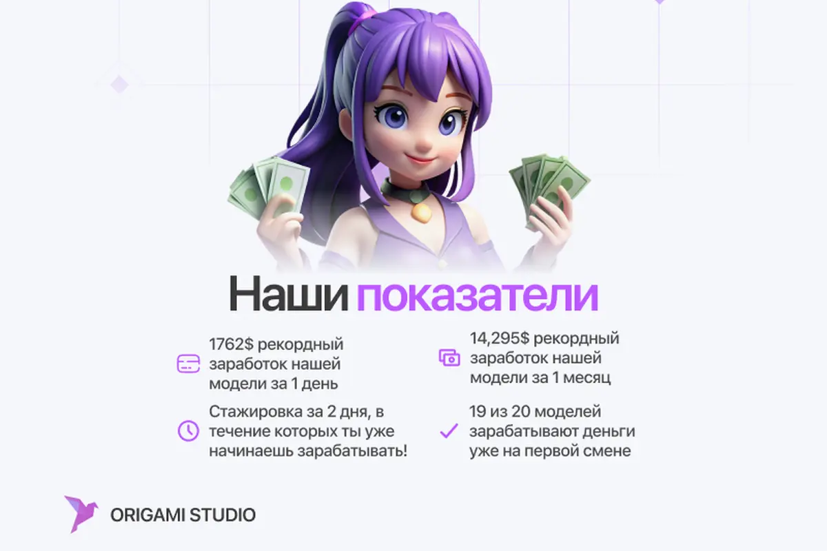 Интерьер вебкам студии Origami