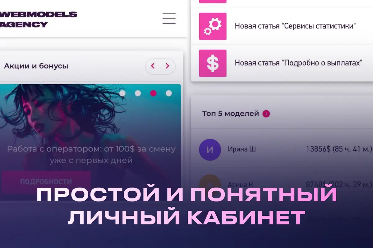 Интерьер вебкам студии WMA